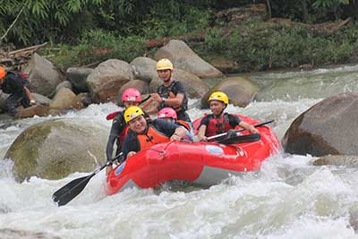 family white water rafting fun with nomad adventure